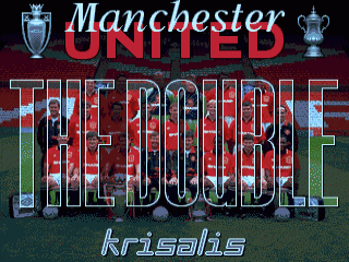 Manchester United: The Double title screen for Amiga